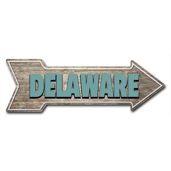 Delaware Arrow Decal Funny Home Decor 24in Wide